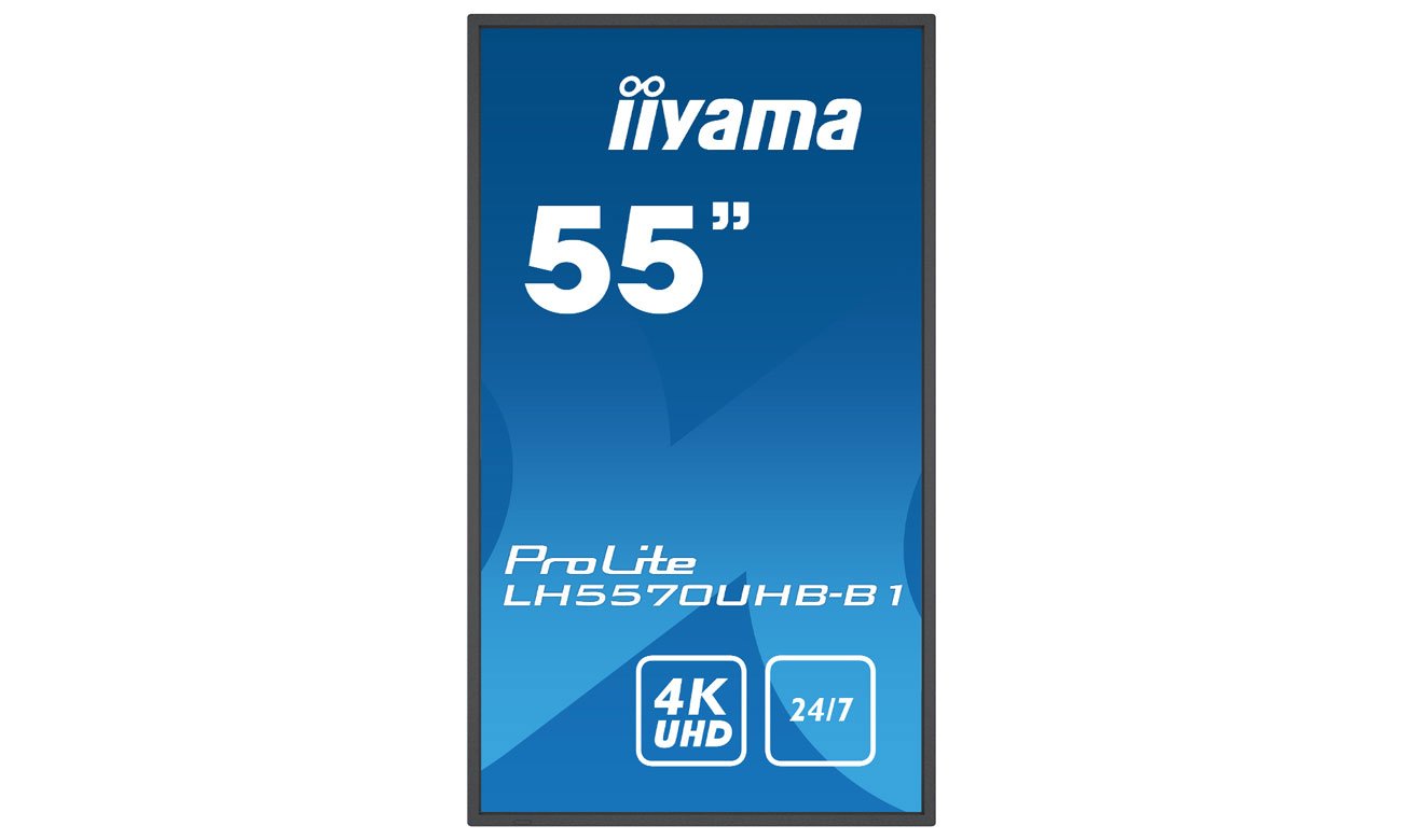 iiyama LH5570UHB-B1 вид спереди, портретный режим