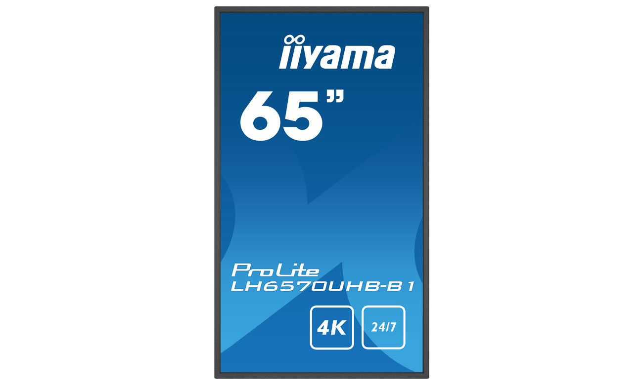 iiyama LH6570UHB-B1 вид спереди, портретный режим