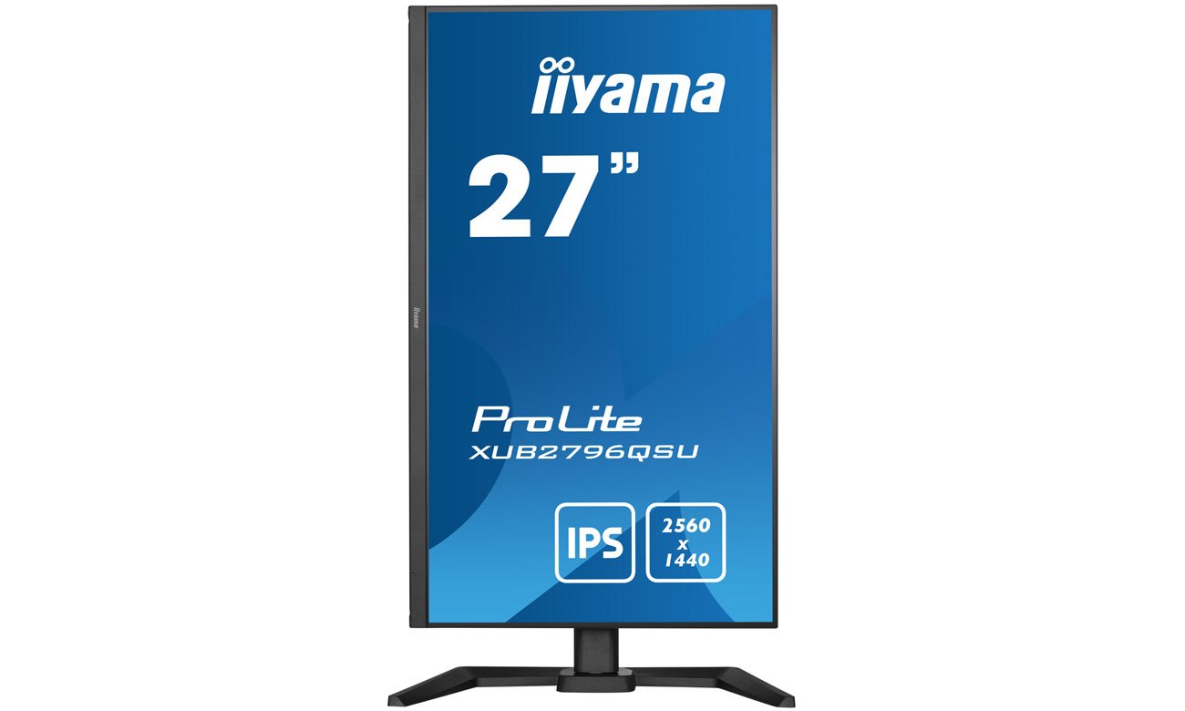 iiyama Prolite XUB2796QSU-B5 вид спереди, ПИВОТ