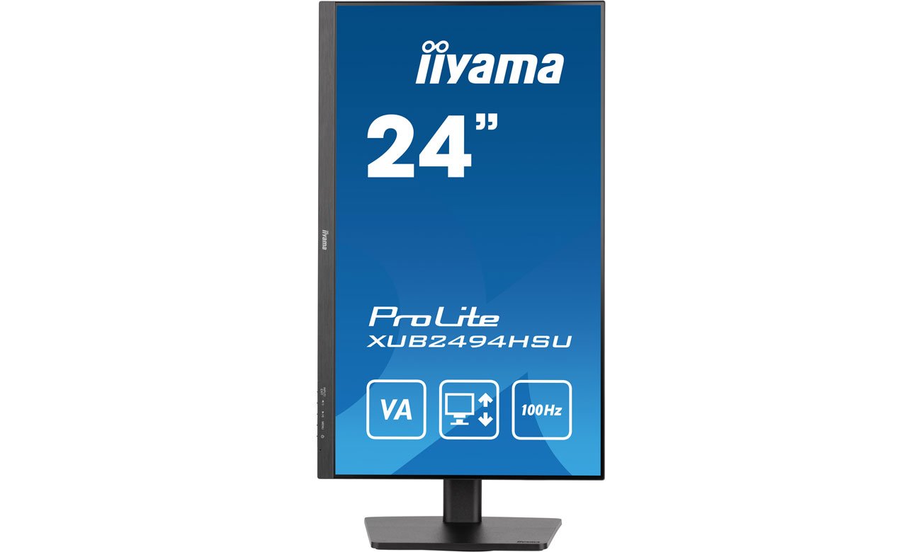 iiyama XUB2494HSU-B6 вид спереди, ПИВОТ