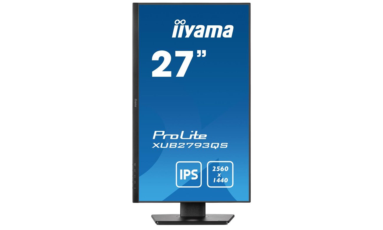 iiyama XUB2793QS-B1 вид спереду, ПІВОТ