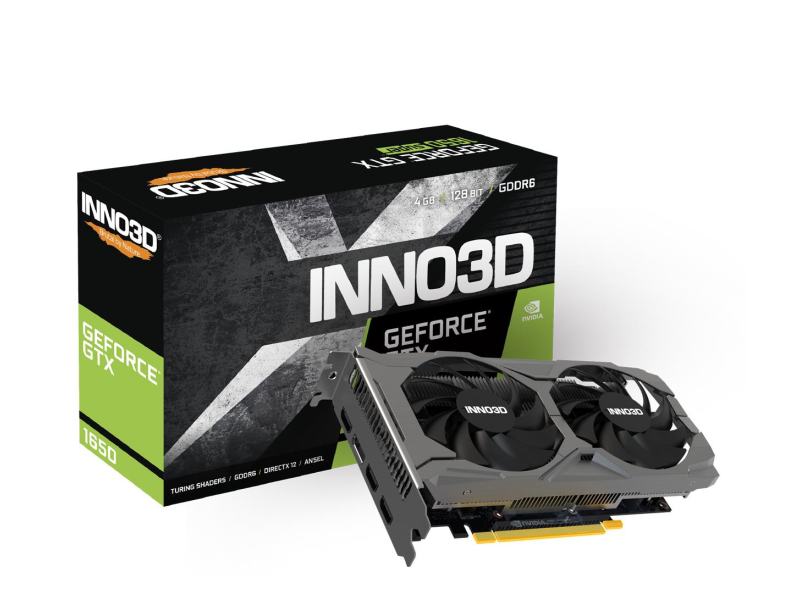 INNO3D GeForce GTX 1650 TWIN X2 OC V3 (N16502-04D6X-171330N)