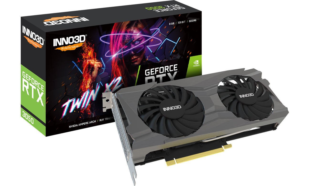 Inno3D GeForce RTX 3050 Twin X2 8 ГБ GDDR6 N30502-08D6-1190VA42