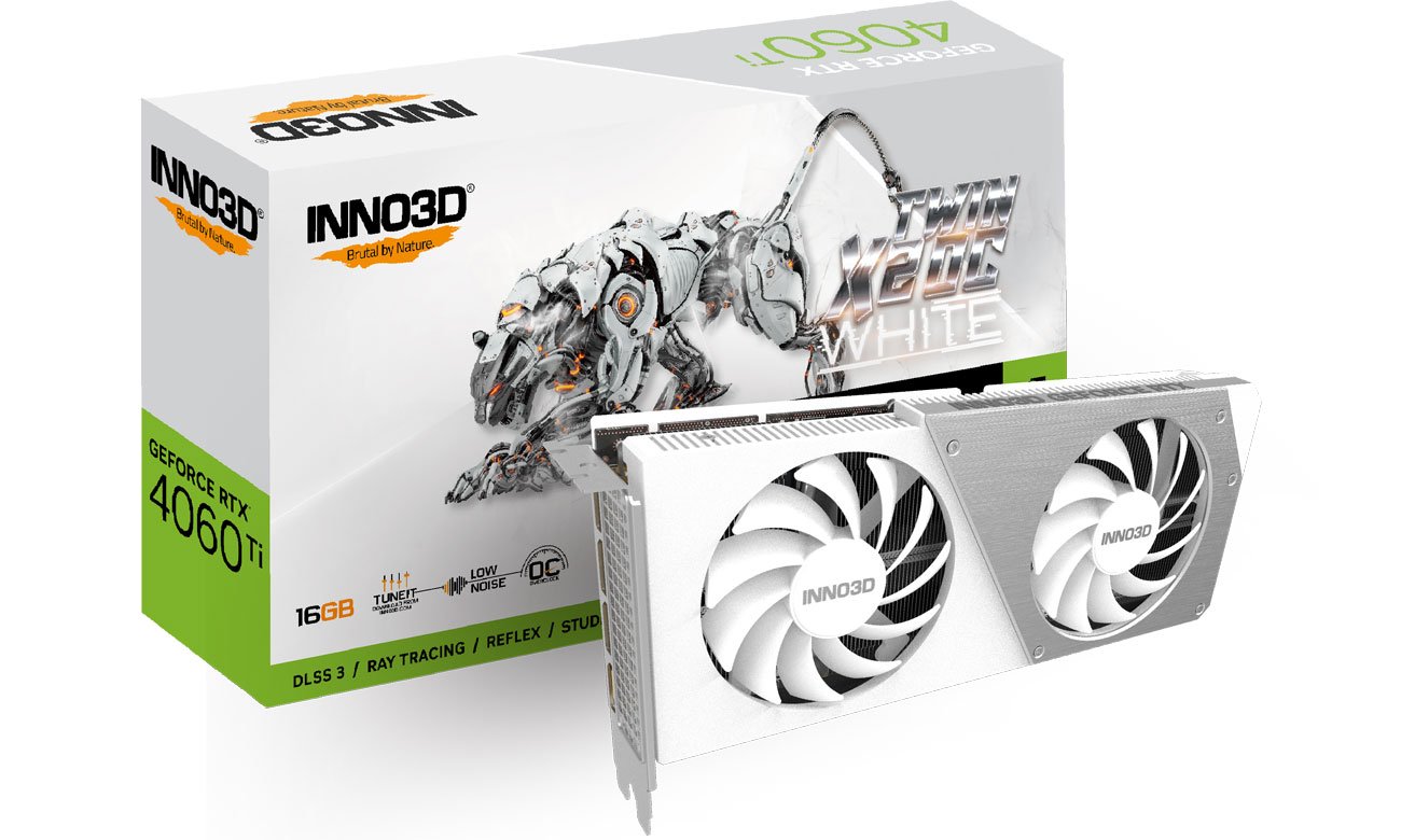 Inno3D GeForce RTX 4060 Ti Twin X2 OC White 16GB GDDR6