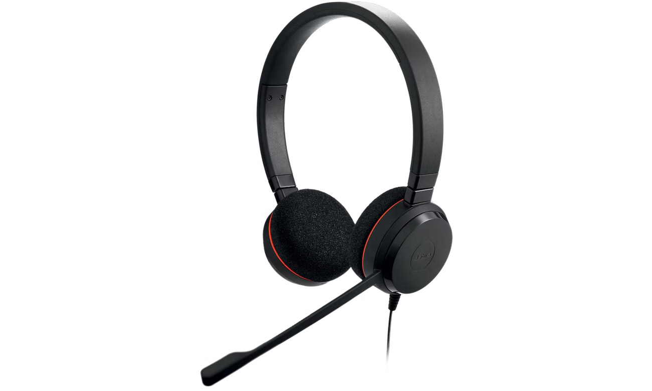 Гарнітура Jabra Evolve 20 Stereo USB-C MS – кутовий вид спереду