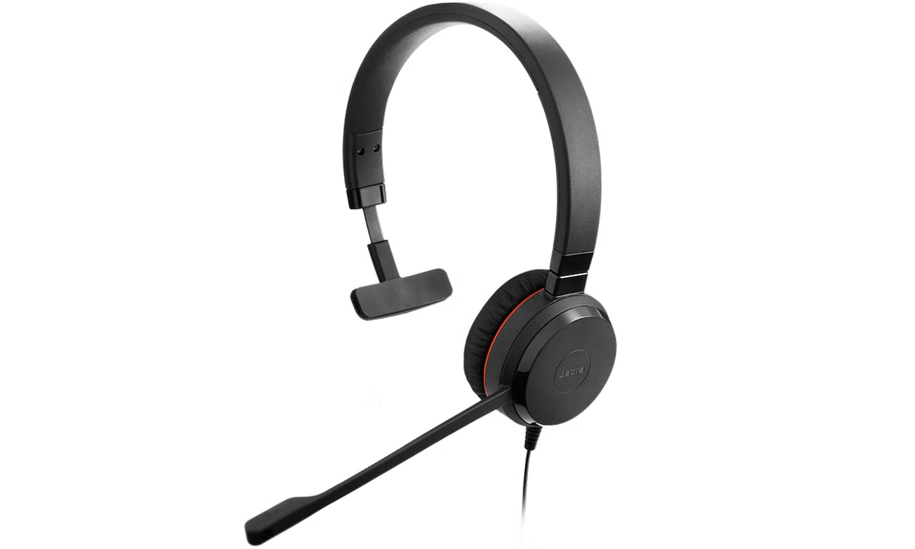 Гарнітура Jabra Evolve 20 Mono USB-C MS – кутовий вид спереду