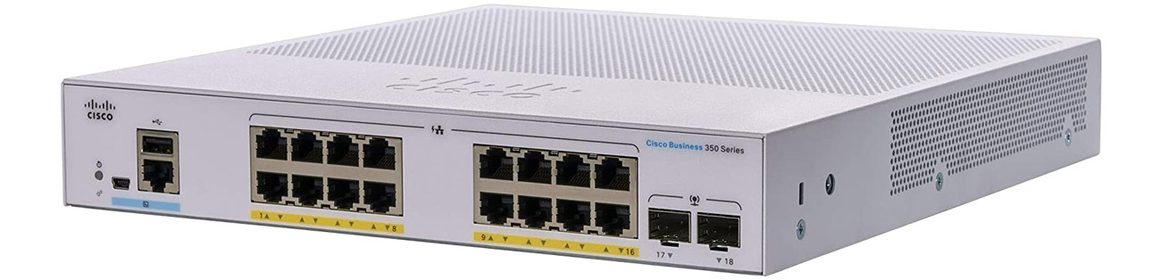 Коммутатор Cisco CBS350-16FP-2G-EU