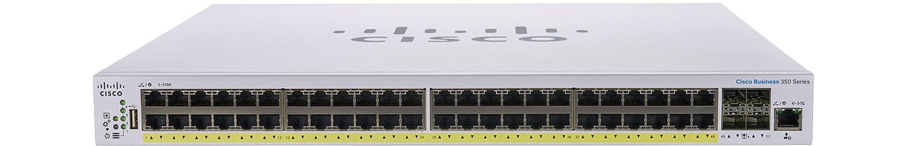 Комутатор Cisco CBS350-48FP-4G-EU Фронт