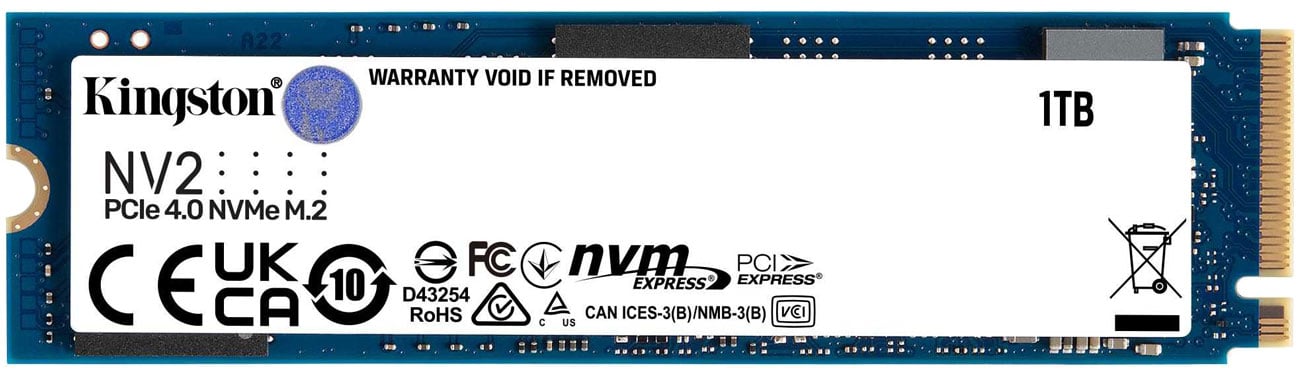 Kingston NV2 1TB M.2 NVMe SSD – вид спереди