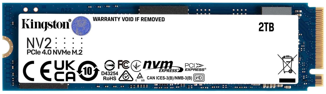 Kingston NV2 2TB M.2 NVMe SSD – вид спереду