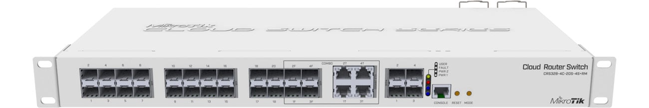 Маршрутизатор/комутатор MikroTik CRS328-4C-20S-4S+RM