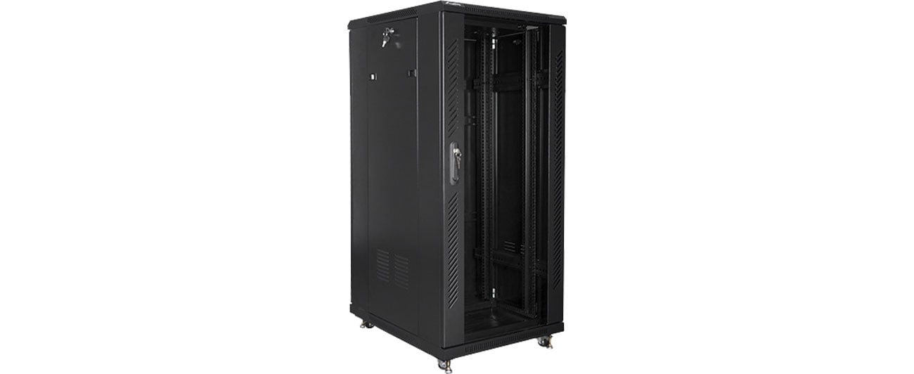 Шкаф Lanberg RACK стоячий 19'' 27U 600x800мм (черный)