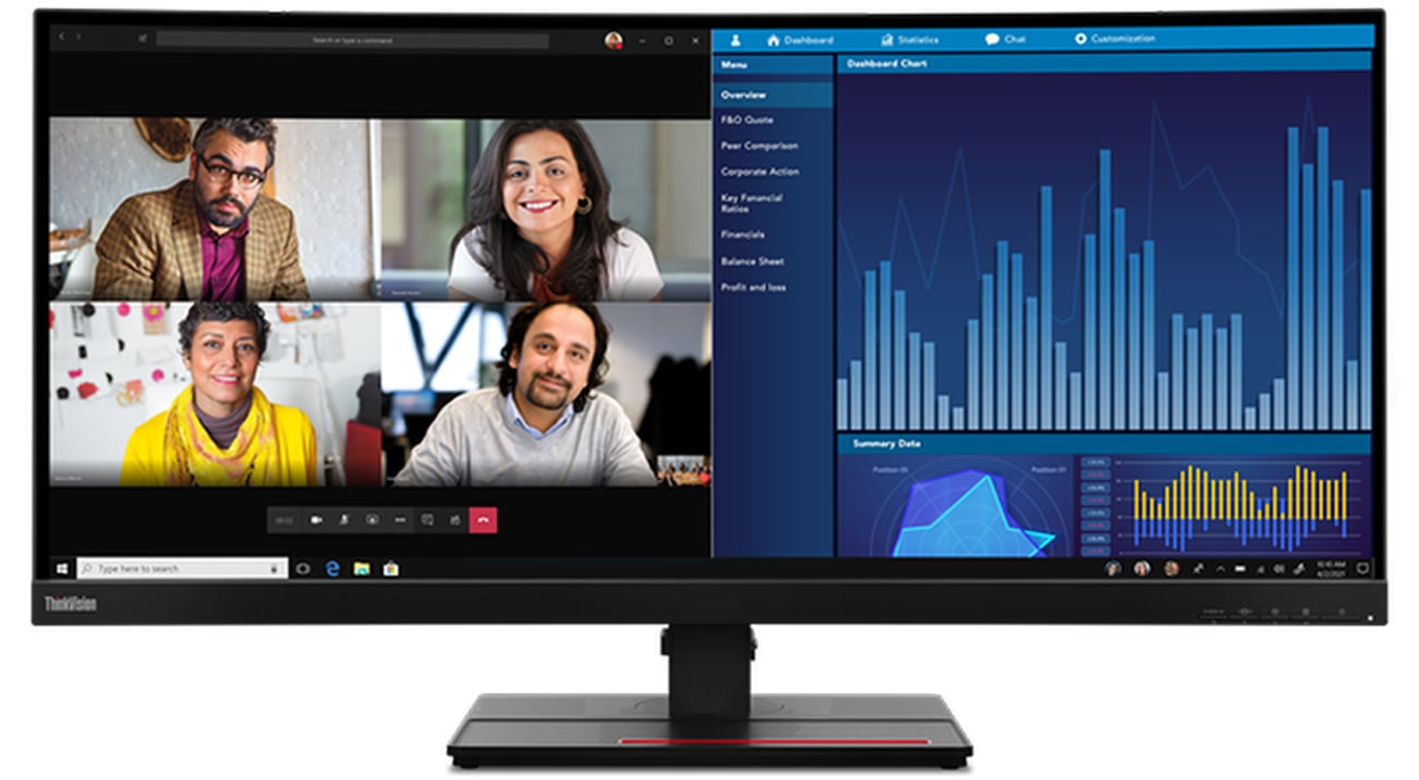 Lenovo ThinkVision P34w-20 с бизнес-монитором MC50