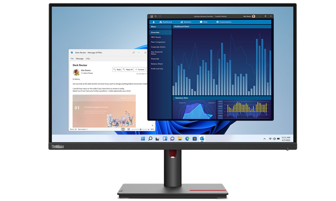 Бизнес монитор Lenovo ThinkVision T27p-30