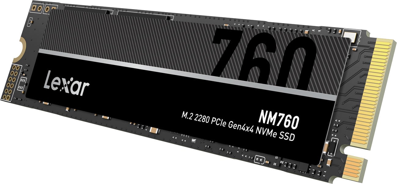 Твердотiльний накопичувач Lexar NM760 M.2 NVMe – вид спереду пiд кутом