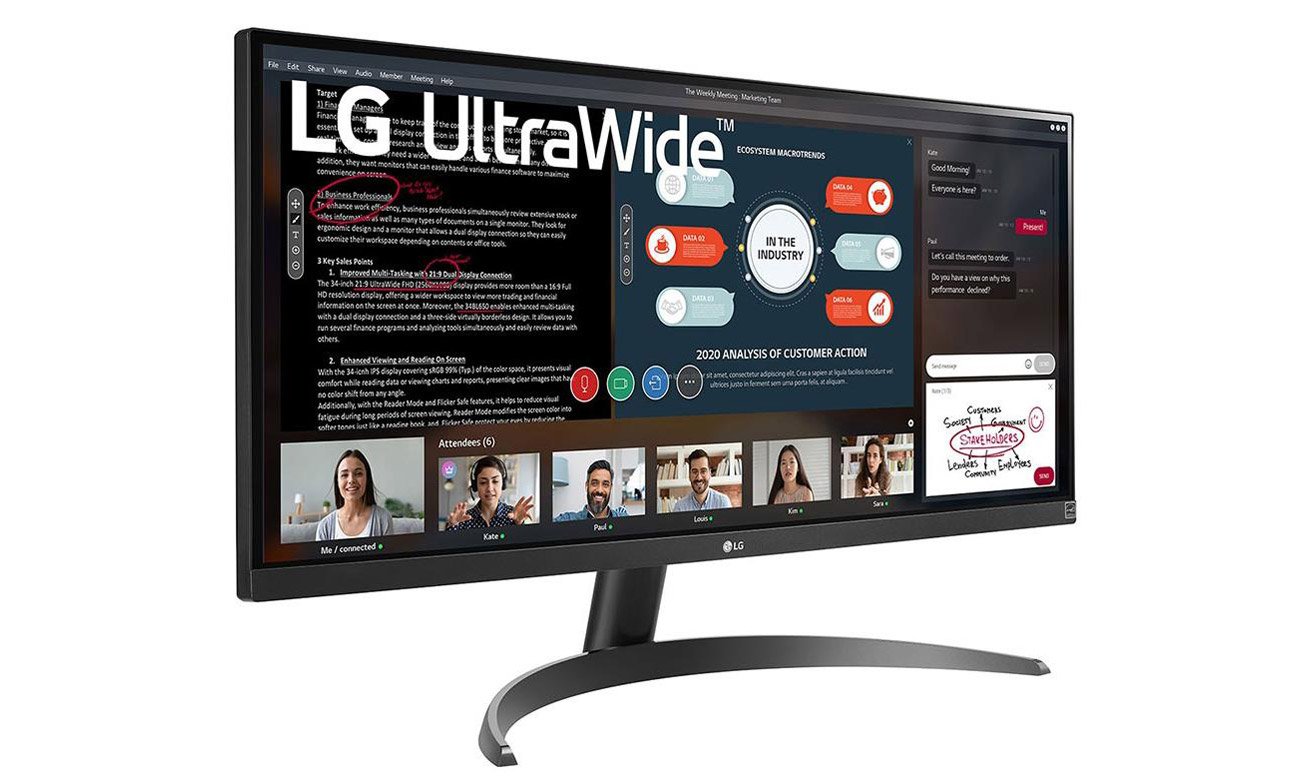 Монітор LG 29WP500-B ідеально підходить для домашнього та офісного використання