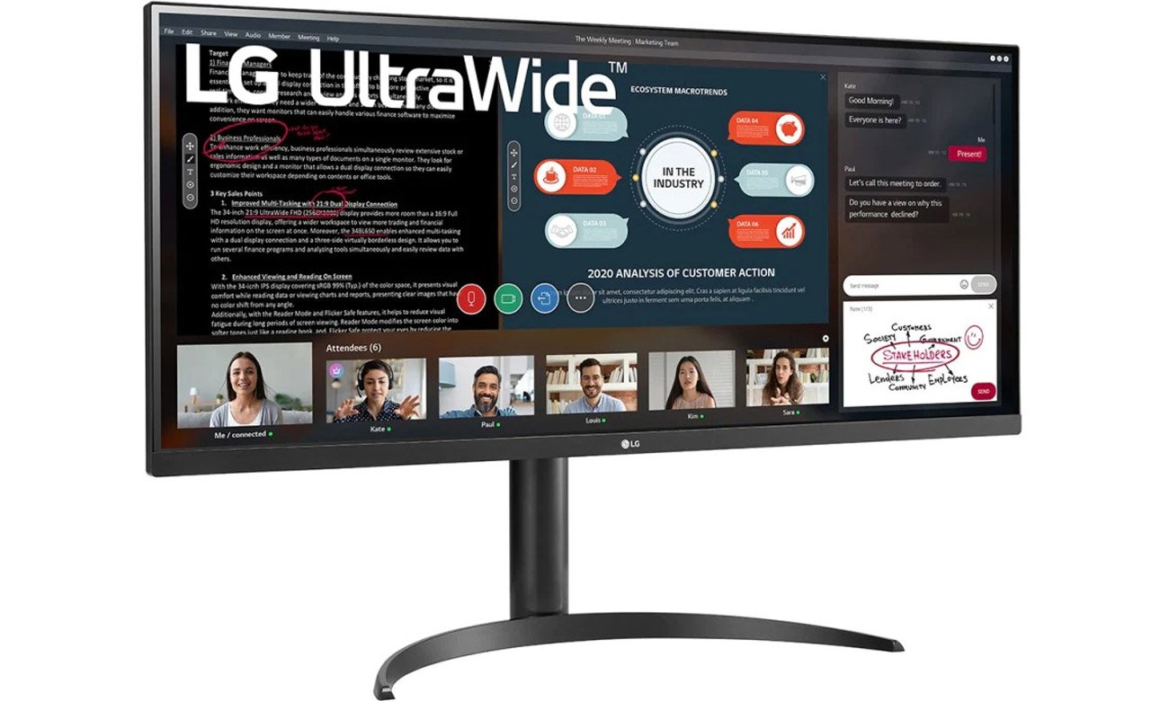 Монітор для дому та офісу LG 34WP550-B