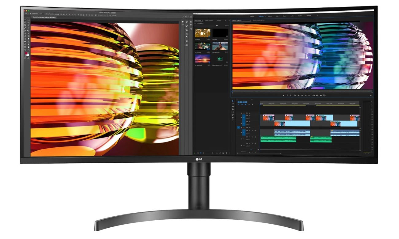 LG UltraWide 35WN75CP-B, вид спереду