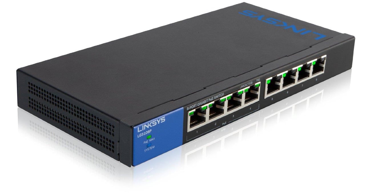 Комутатор Linksys 8p LGS108P RACK