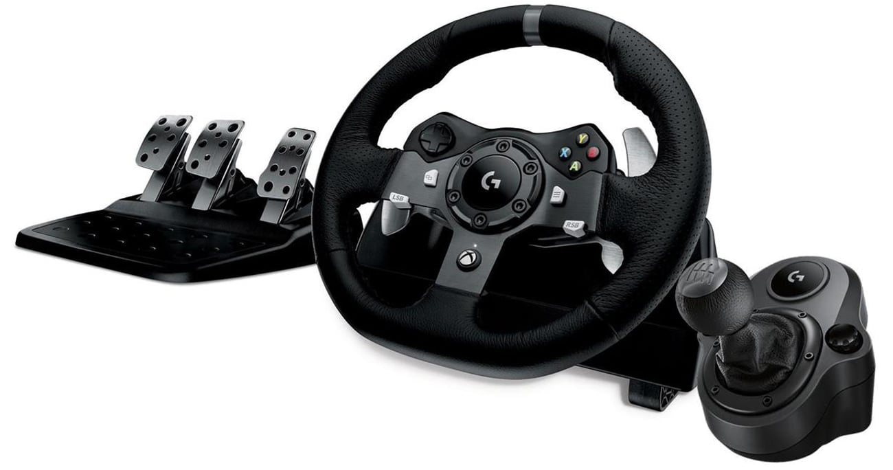 Набір керма Logitech G920 + модуль Driving Force Shifter