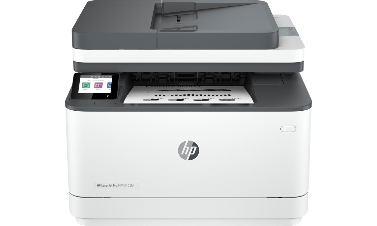 МФУ HP LaserJet Pro M3102fdn, вид спереди под углом