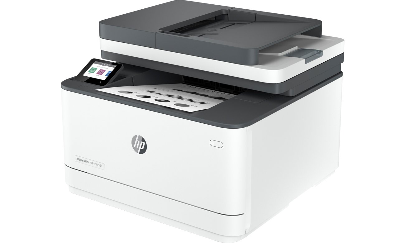 МФУ HP LaserJet Pro M3102fdn, вид збоку під кутом