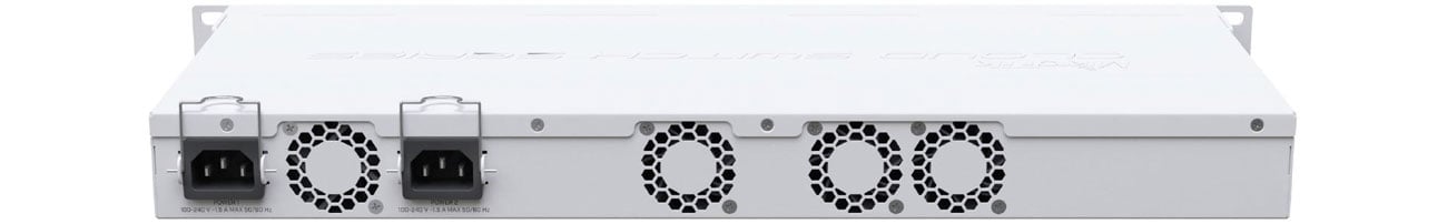 MikroTik CRS312-4C+8XG-RM Вид сзади