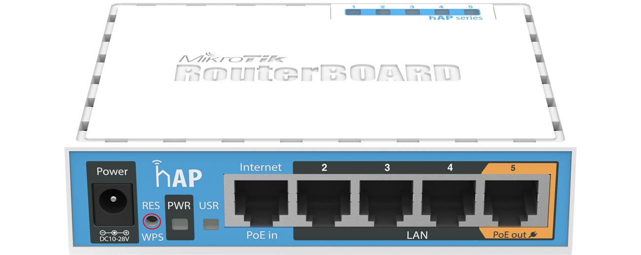 Разъемы MikroTik hAP