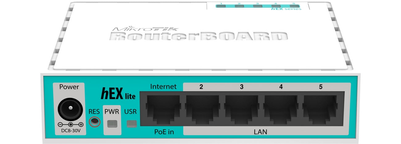 Роз'єми MikroTik hEX lite RB750r2