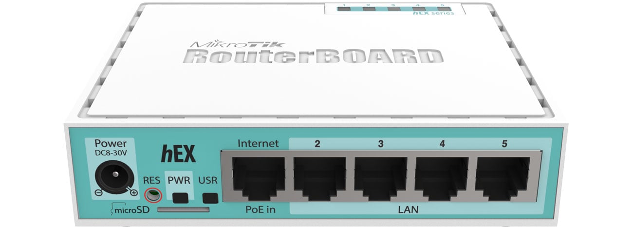 Разъемы MikroTik hEX RB750Gr3