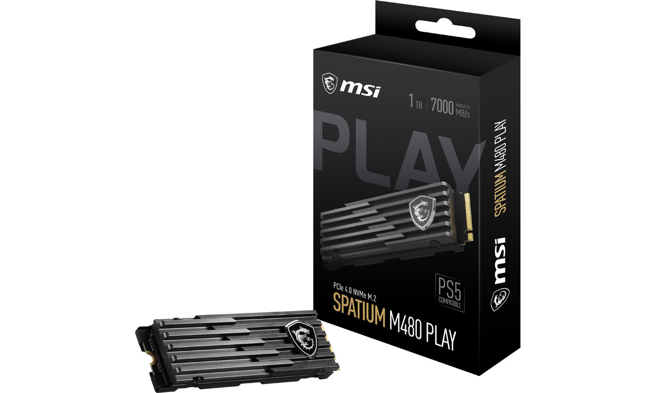 MSI 1 ТВ M.2 PCIe Gen4 NVMe SPATIUM M480 PLAY