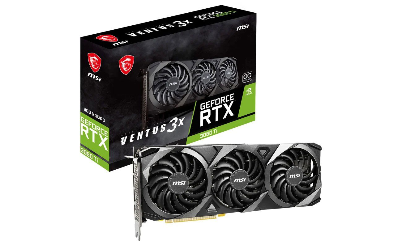 MSI GeForce RTX 3060 Ti VENTUS 3X OC LHR 8 ГБ GDDR6