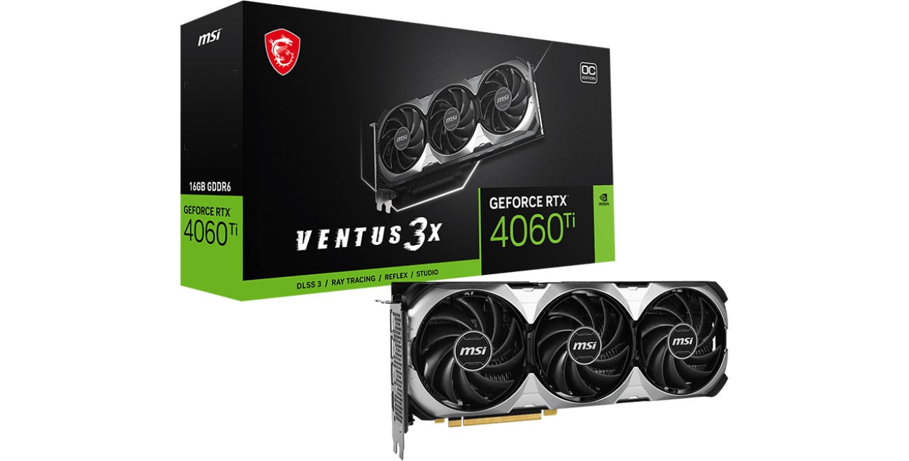 MSI GeForce RTX 4060 Ti Ventus 3X OC 16 ГБ GDDR6