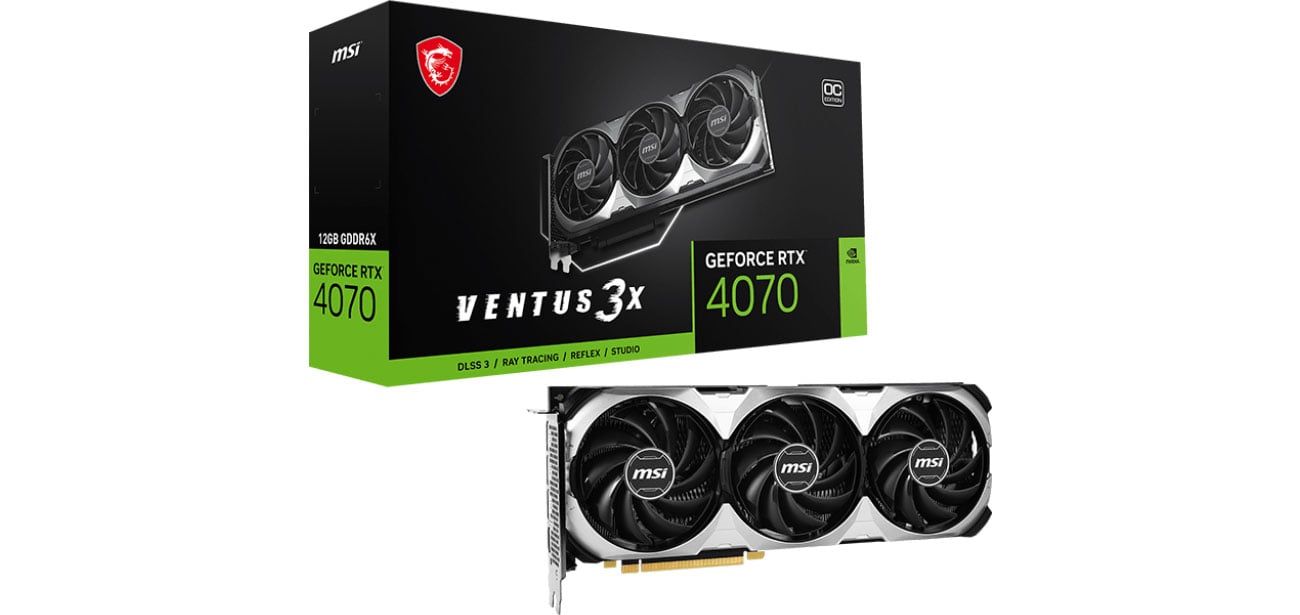 MSI GeForce RTX 4070 VENTUS 3X E OC 12 ГБ GDDR6X