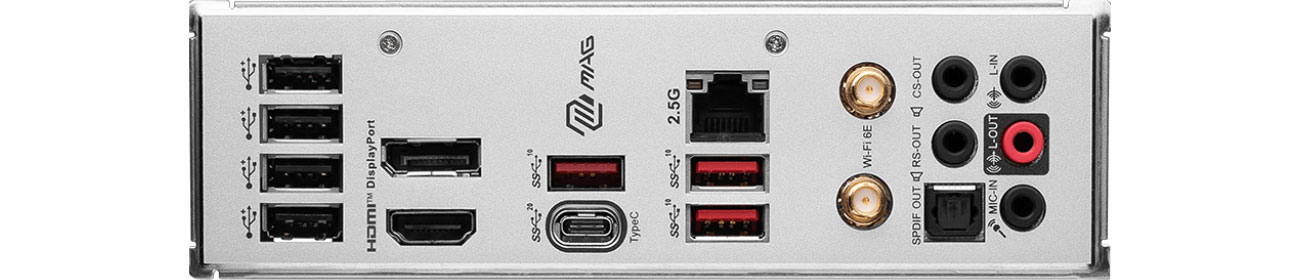 Порти MSI MAG B760M MORTAR WIFI DDR4