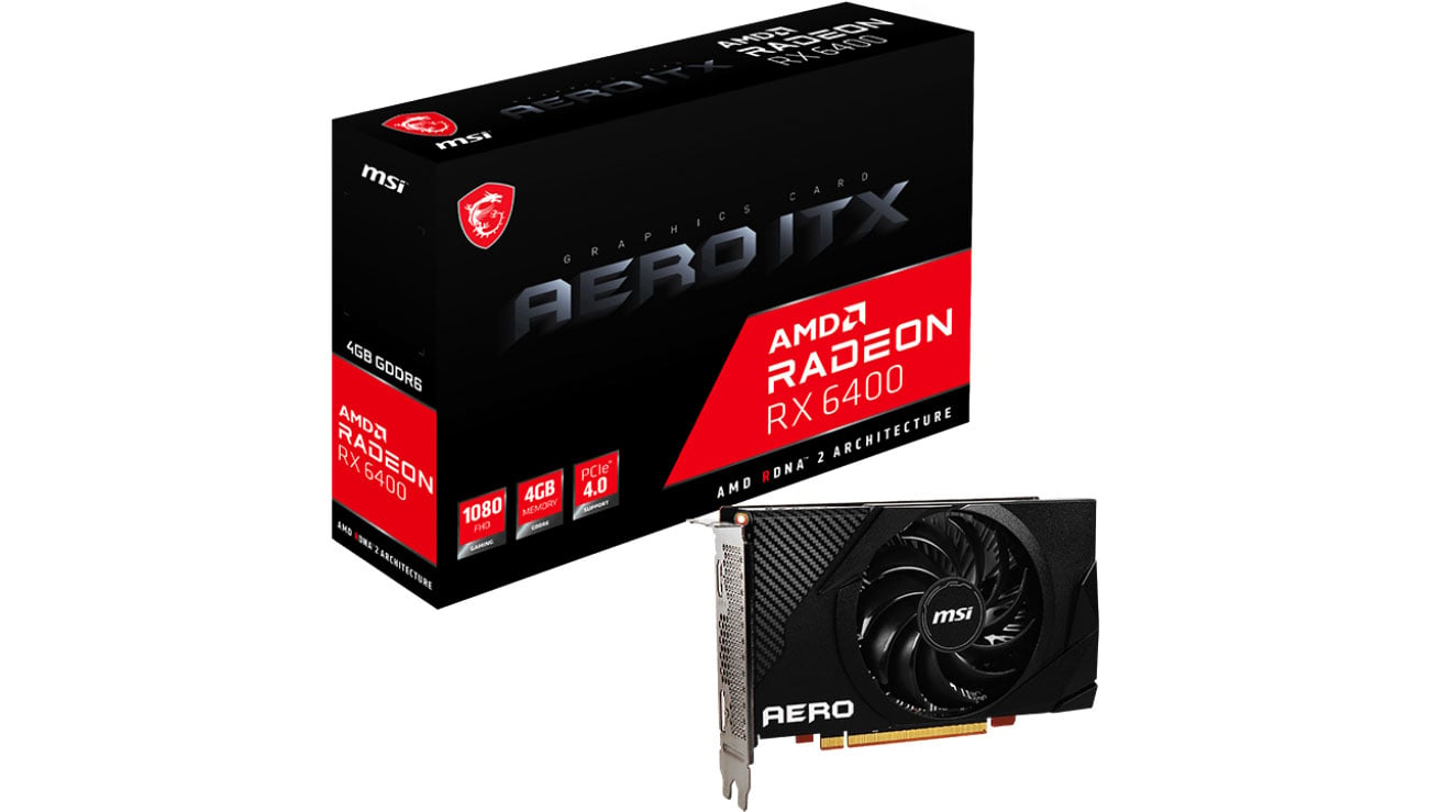 MSI Radeon RX 6400 AERO ITX 4 ГБ GDDR6