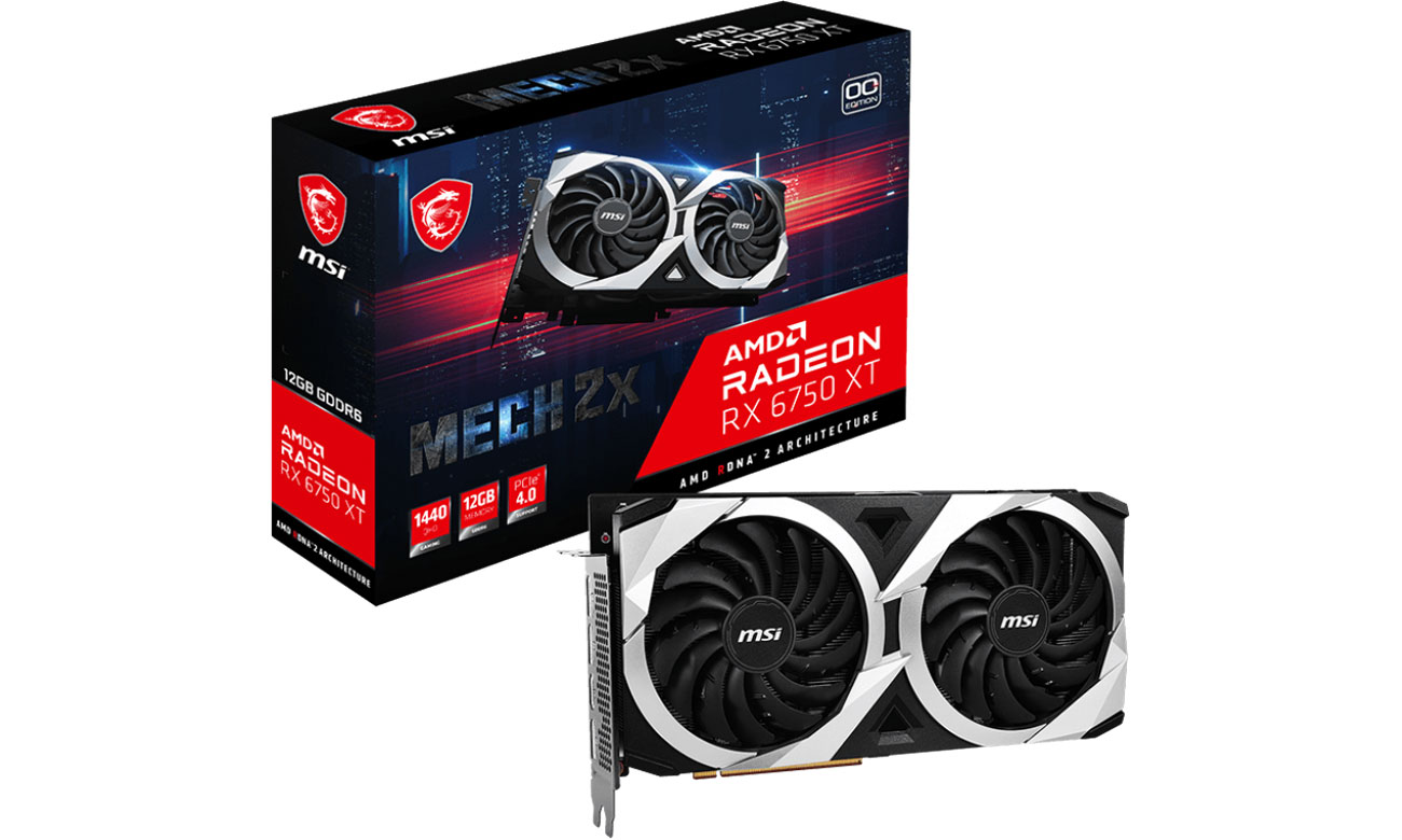 MSI Radeon RX 6750 XT MECH 2X OC 12 ГБ GDDR6