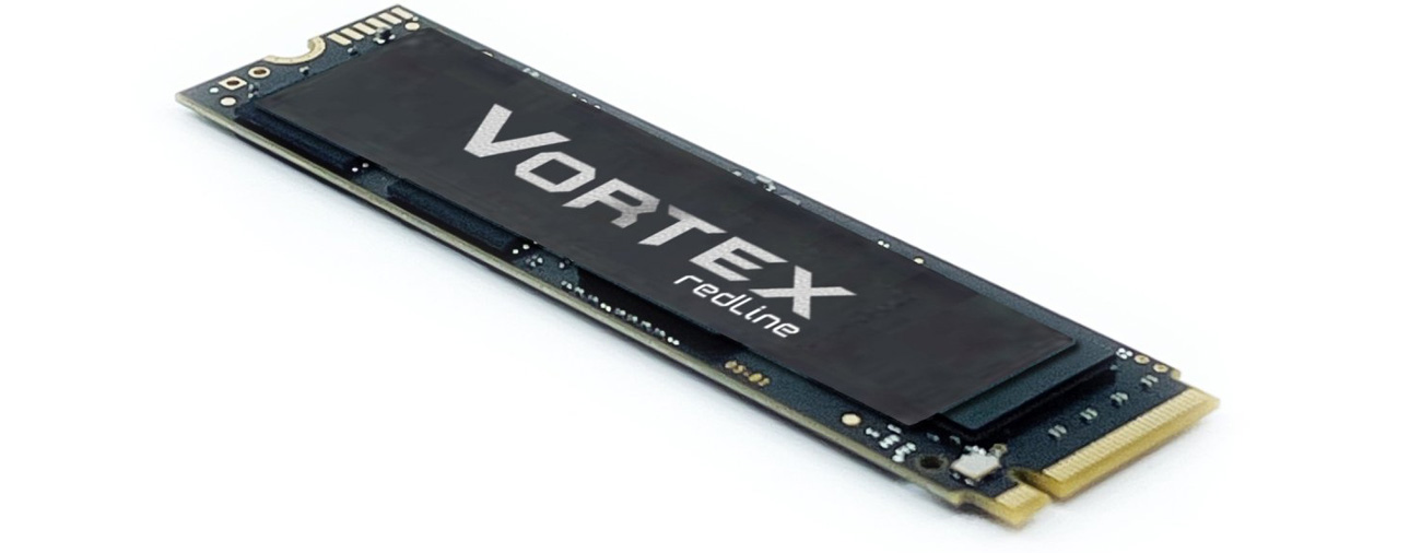 M.2 PCIe Gen4 NVMe Mushkin Vortex SSD – вид спереди под углом