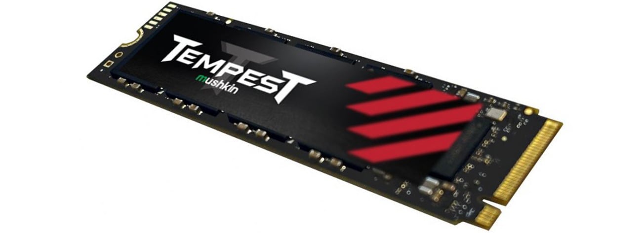 Твердотiльний накопичувач Mushkin Tempest M.2 PCIe NVMe – вид спереду пiд кутом