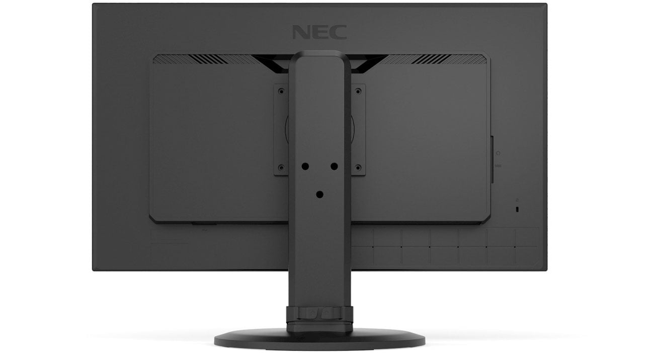 Черный монитор Nec MultiSync E273F, вид сзади