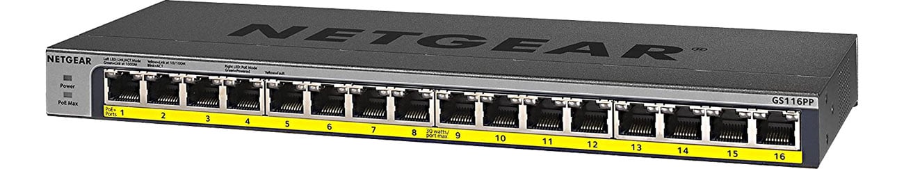 Комутатор Netgear 16p GS116PP-100EUS (16x10/100/1000Mbit) PoE+