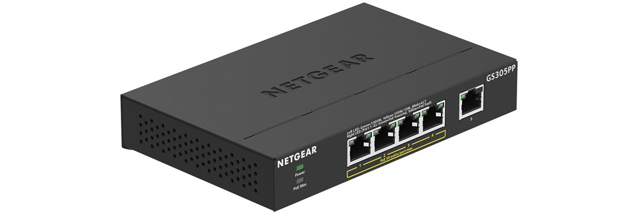 5-портовий некерований комутатор Netgear GS305PP