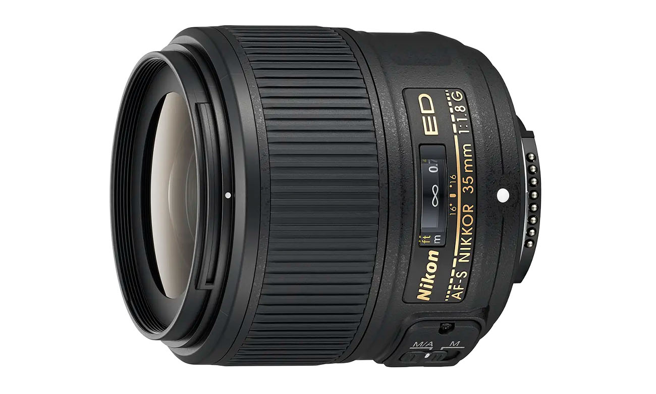 Объектив NikonNikkor AF-S 35mm f/1.8G ED с фиксированным фокусным фокусом