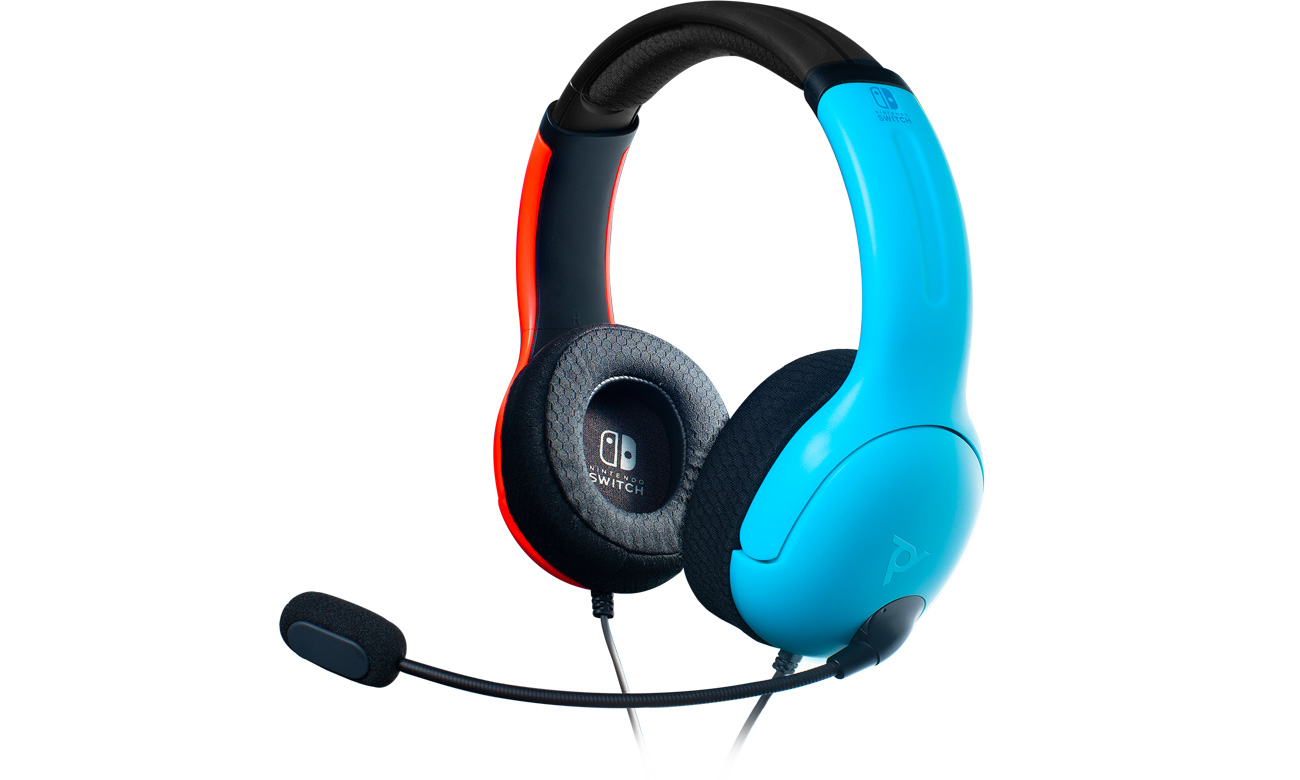 PDP LVL40 Headphones Red/Blue – кутовий вигляд спереду