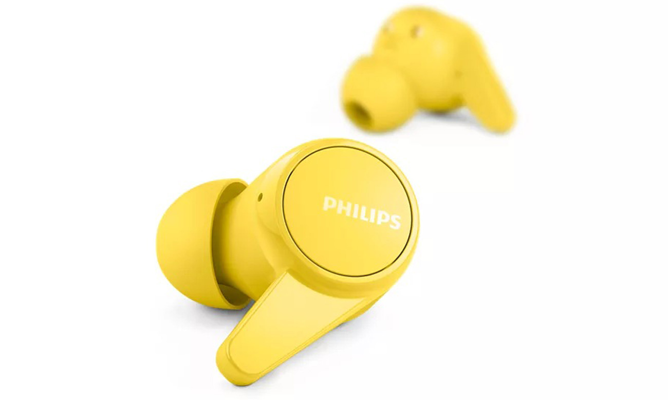 Бездротові навушники Philips TAT1207, жовті – вигляд лівого та правого навушників