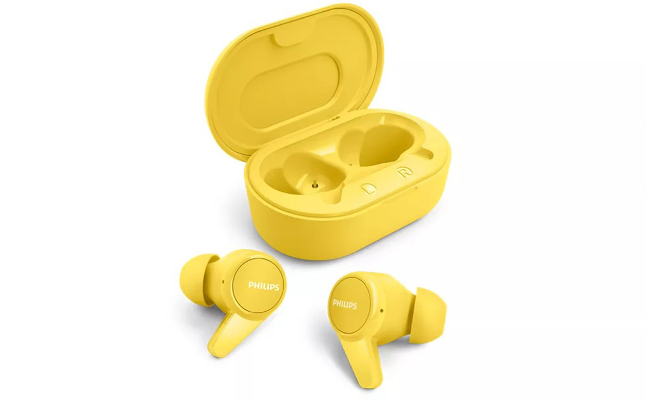 Бездротові навушники Philips TAT1207 Yellow - Огляд із зарядним футляром