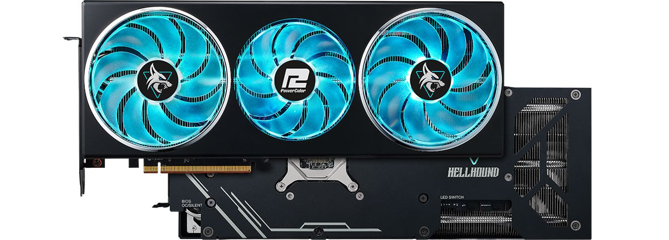 Охлаждение PowerColor Radeon RX 7800 XT Hellhound