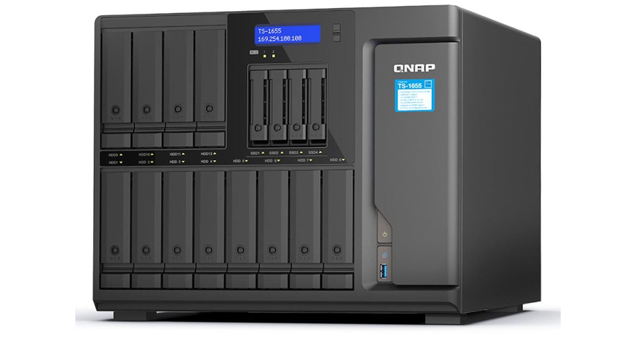 QNAP TS-1655-8G передний угол обзора