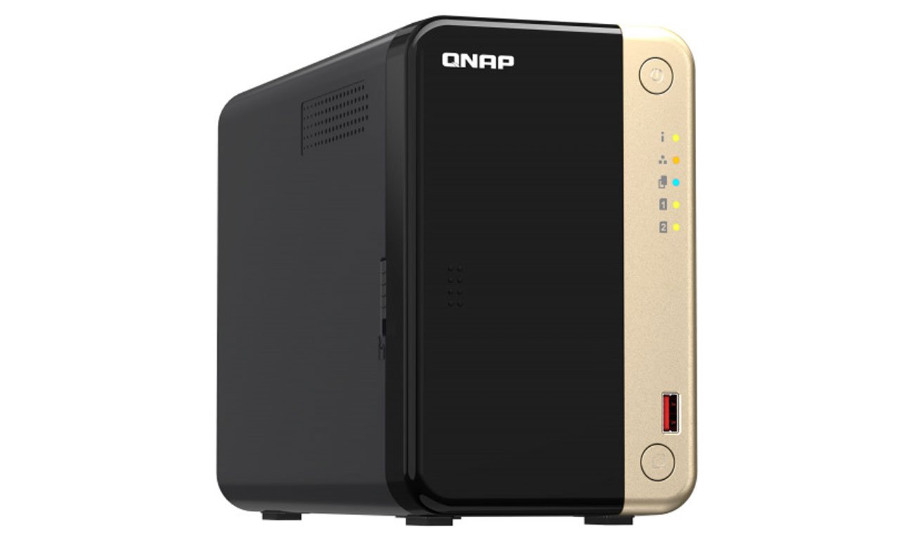 QNAP TS-264-8G вид спереду, вид спереду під кутом