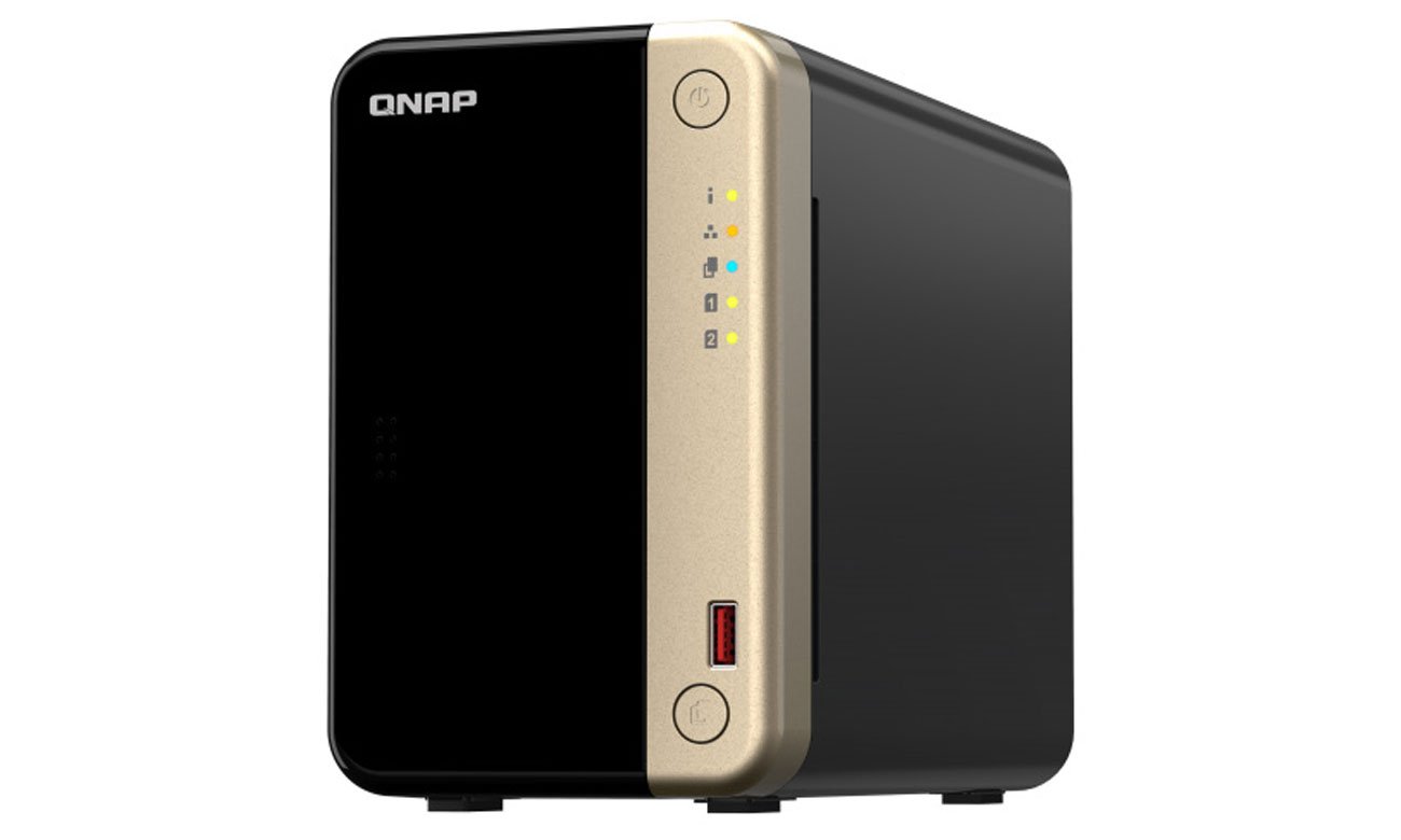 QNAP TS-264-8G вид спереду, вид спереду під кутом